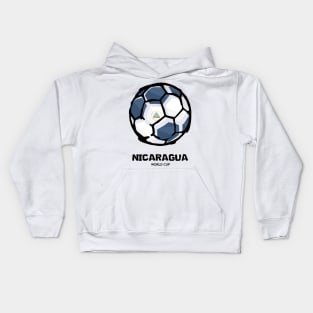 Nicaragua Football Country Flag Kids Hoodie